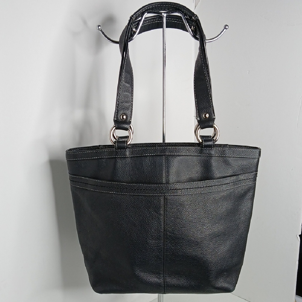 Coach Penelope Black Leather Tote Bag